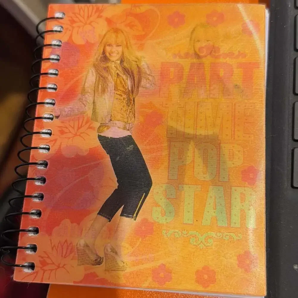 Hannah Montana holographic pocket size‎ Pink Spiral Notebook Ruled Line Disney